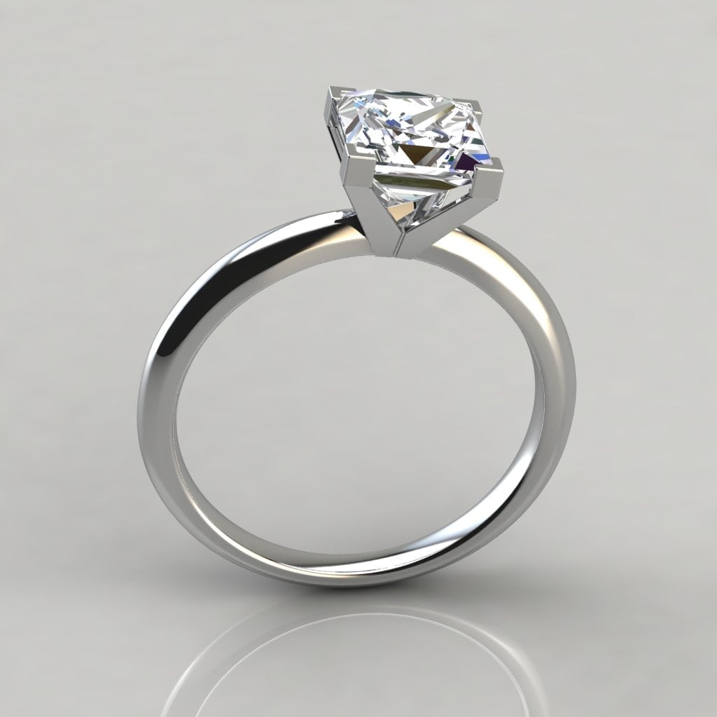 v prong setting princess cut