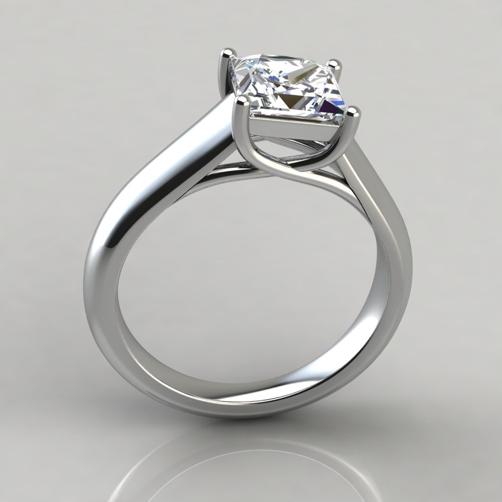 Lucida Wide Band Princess Cut Solitaire 