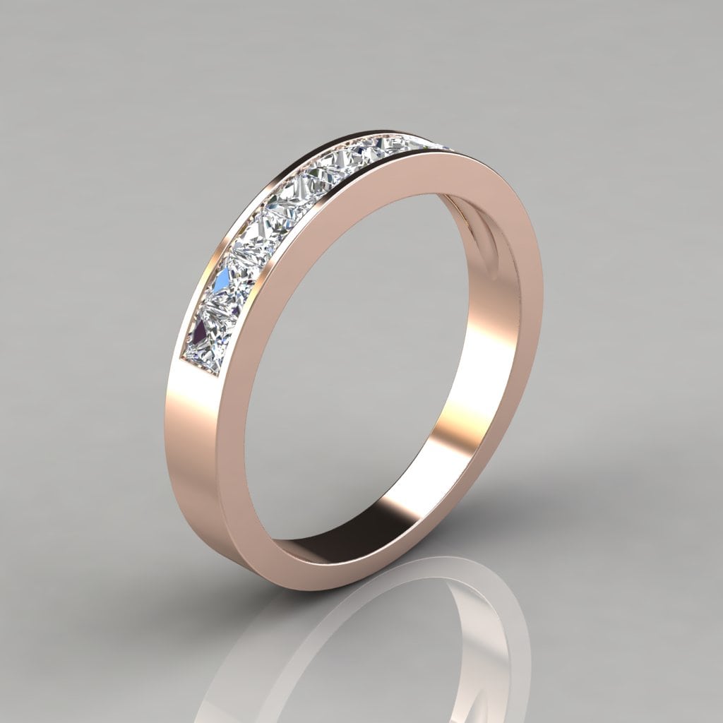 princess channel set wedding band